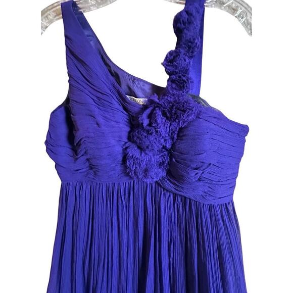 Maggy‎ London Silk Halter Dress Sz 4 Purple Costume Wedding Cocktail Y2K Retro - Picture 3 of 15